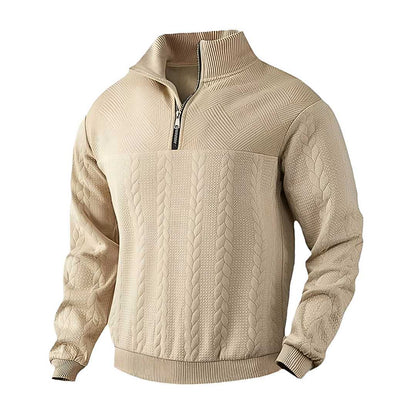 Aspen | Premium Quarter Zip Cable-Knit Sweater